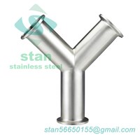 Sanitary Clamp Fittings - Y-type Tee