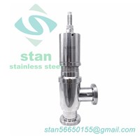 Sanitary Over Flow Valve Stainless Steel Male Ends Safety Valve