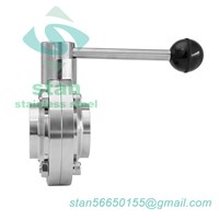 Sanitary Weld Butterfly Valve with Pull Handle