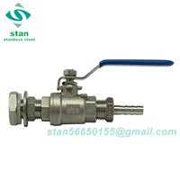 Stainless Steel Ball Valve Weldless Bulkhead for Home Brew Kettle