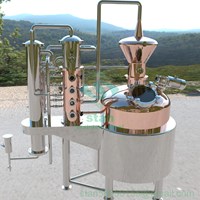 Copper Distiller Industrial Alcohol Whisky Distillation Equipment